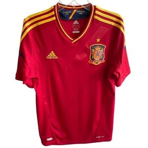 Spain 2012 2013 Home Football Jersey by Adidas Size Medium